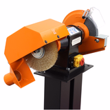 Touret combinado 1 muela abrasiva de 200 mm + 1 cepillo de 200 mm -PTMB200  - PEUGEOT OUTILS PROFESSIONNELS - maquinas estacionarias para metal - Referencia: PPM00100003 - Vue 3 - Herramienta profesional